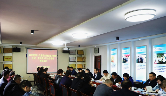 学习贯彻十九届中央纪委五次全会及省、市纪委六次全会精神专题会议召开